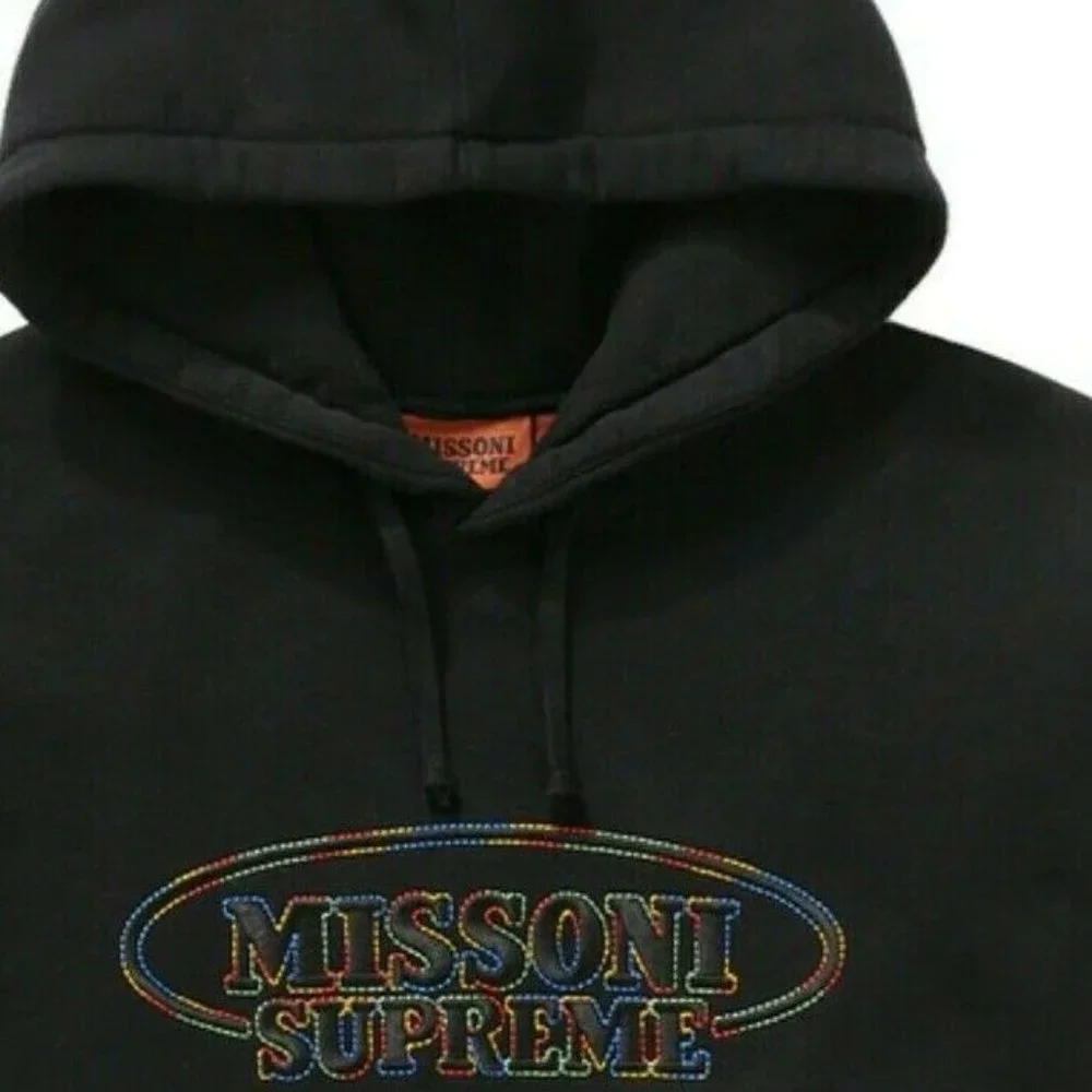 Supreme X Missoni hooded sweatshirt “BLACK” Size L - Picture 2 of 5